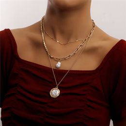 Multilayer Irregular Baroque Pearl Pendant Choker Necklace Crystal Claw Chain Bijoux Femme Wedding Light Luxury Jewellery