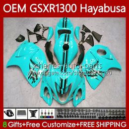 OEM Hayabusa For SUZUKI GSXR-1300 GSXR 1300 CC 1300CC 77No.134 GSXR1300 08 2008 2009 2010 2011 2012 2013 GSX R1300 2014 2015 2016 2017 2018 2019 Fairing Kit glossy cyan