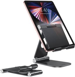 Fully Foldable Tablet Stand, iPad Stand, Adjustable Desktop Aluminum Tablet Holder Stand Compatible with New iPad(10.2)/iPad Air/iPad Pro