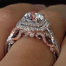 European and American retro new luxury zircon ring female ring couple proposal wedding anniversary gift diamond Jewellery