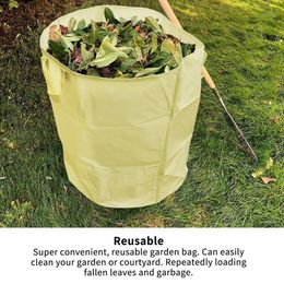 Storage Bags Leaf Bag Cloth Collecting And Sorting Garbage With Plants Flowers Garden Organisation Park