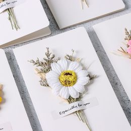 1pcs Gift Card Wedding Invitations Greeting Cards Gypsophila Dried Flowers Handwritten Blessing Birthday Thank You Envelope New