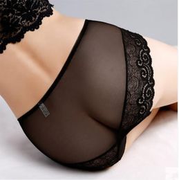 yard fork Canada - Women's Panties Waist In The Sexy See-through Lace Underwear Made Of Pure Cotton Fork Non-trace Ms Soft Big Yards Tall Briefs