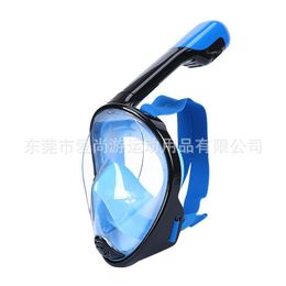gear glass UK - Long Tube Full Face Diving Mask Glass Anti Fog Underwater Snorkeling Gear Swim Mergulho Equipment BI50DM Masks