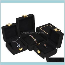 Packaging & Display Jewelry4Pcs Metal Buckle Jewellery Box Ring Pendant Bracelet Storage Pouches, Bags Drop Delivery 2021 9Otk6
