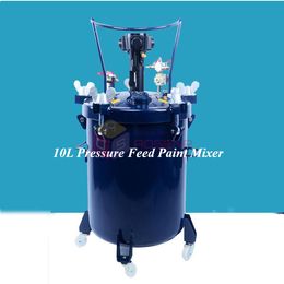 10L Pressure Feed Paint Mixer Pot Tank Sprayer Regulator Air Agitator Mixing Air Agitator Paint Tool