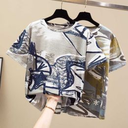 T Shirt Women Tops Short Sleeve Thin Tshirt Plus Size T-shirts Female Fashion Korea Tee Shirt Femme White Summer Top 210604