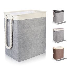 Laundry Baskets with Handles Collapsible Linen Hampers Bedroom Foldable Storage Laundry Hamper for Toys Clothing Organisation