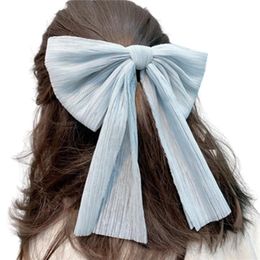 Sweet Net Yarn Bow Hairpin Mesh Big Bowknot Ribbon Hairband Clip Headwear Hair Accessories For Girls Women Hair Clip Spring