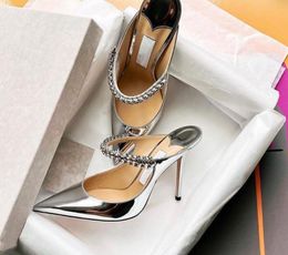 Элегантные роскошные дизайнерские свадебные модельные туфли Bing Baily, женские туфли на высоком каблуке с кристаллами и жемчугом, женские туфли-лодочки с острым носком, сексуальные женские прогулочные туфли
