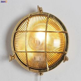 Wall Lamps Waterproof Copper Lamp LED Modern Nordic Bathroom Lights Creative Glass Wandlamp Vintage Mirror Light Home Lighting