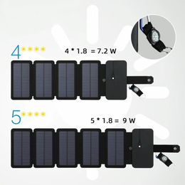 9W Mono Solar Panels Charger Portable Solar Outdoors Emergency 5V/2A Power Charger for Mobile Phone Tablets