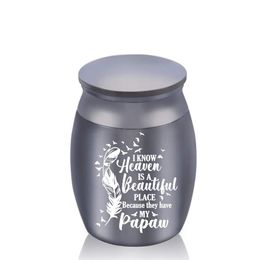 30x40Mm Pet Memorial Urn Pendant Five Colours Optional Aluminium Alloy Cremation Jar Human Ashes Keepsake With Gift Velvet Bag