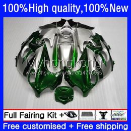 Green silver Body For SUZUKI KATANA GSXF600 GSXF750 GSXF 600 750 CC 98-02 17No.101 GSX600F 600CC 750CC 1998 1999 2000 2001 2002 GSX750F GSXF-600 98 99 00 01 02 OEM Fairing