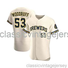 Embroidery Brandon Woodruff american baseball famous jersey Stitched Men Women Youth baseball Jersey Size XS-6XL