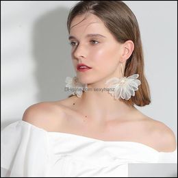 Dangle & Chandelier Earrings Jewellery S1616 Fashion Large Petal Flower Rhinstone Drop Delivery 2021 A2Dx3