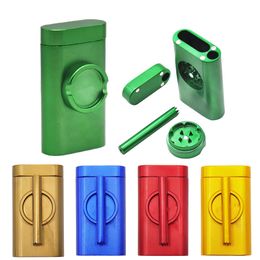 Smoking Accessories Aluminium Grind Pinch Hitter & Grinders Combo Tobacco Grinder Dugout Cases Pipes ZWL390