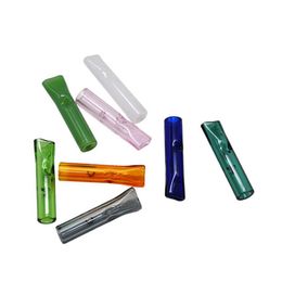 2021 Mini Glass Filter Tips Smoking Glass pipe Reusable Filter Tips Flat Head Glass Mouth Tips nozzle Smoking Accessories