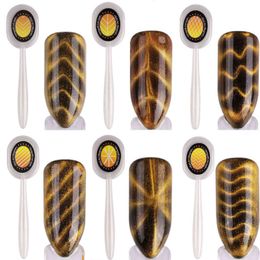 3d gel nail designs UK - 1pcs Grey Magnet Stick For 3d Cat Eye Stripe Line Diy Designs Strong Magic Effect Uv Gel Polish Nail Art Decor Tools Tr01-06