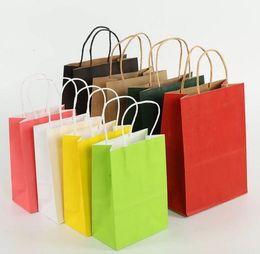 10 COLOR kraft paper bag Festival gift package NEW Blank paper bags