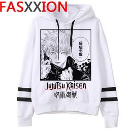 New Japanese Anime Jujutsu Kaisen Hoodies Men Kawaii Winter Warm Unisex Cartoon Gojo Satoru Yuji Itadori Graphic Streetwear Male H0909