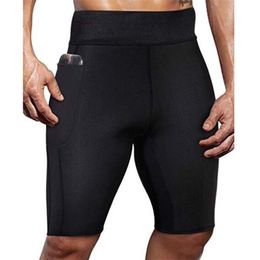 Gym Sauna Men's Tights Fitness Training High-elastic Neoprene Compression Shorts Quick-drying Breathable Sweatpants Men's shorts 210322