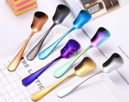 Stainless Steel Tableware Plated Colour Fork Spoon Dishes Knife Gift Flatware kitchen Tools Barware Drinking Teaspoon Suits Dinnerware DD182