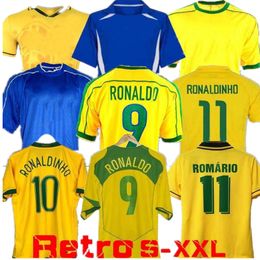 1998 Brasil camisas de futebol 2002 retro camisas Carlos Romário Ronaldo Ronaldinho 2004 camisa de futebol 1994 Brasil 2006 1982 RIVALDO ADRIANO 1988 2000 1957