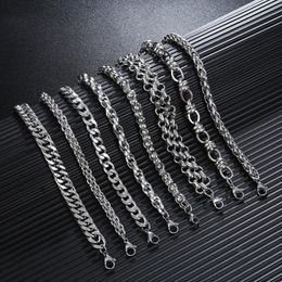 Link, Chain 2021 Trendy Cuban Men Bracelet Classic Stainless Steel Hip Hop For Women Punk Jewellery Gift