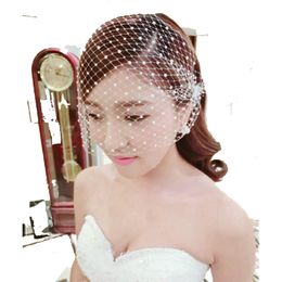 Vintage Netting Face Veils Ivory Bridal Wedding Accessories 25*35cm