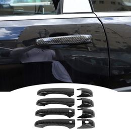 Exterior Door Handle Cover, 8pcs For 2011-2020 Jeep Grand Cherokee ABS Carbon Fiber