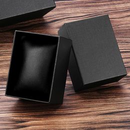 universal bracelet Australia - Watch Boxes & Cases Black Rectangular Watches Gifts Box Leather Soft Pillows Exquisite Packaging Bracelets Universal Gift