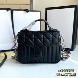 Designer handbags luxury Evening Bags handbags high quality lady chain shoulder bag patent leather drill open lid shopping fashion classic size 21-15-8cm 58357