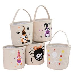 5 Style Halloweens Party Supplies Halloween Candy Bag Ghost Festival Pumpkin candys bucket Children's hand basket DD171