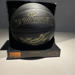 Spalding 24K Black Mamba Merch Basketballball, Camouflage-Gedenkausgabe, verschleißfest, Größe 7, Graffiti-Gelbgrün-Trend, Geschenk für drinnen und draußen