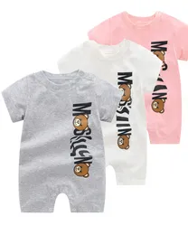 Baby spädbarnsdesigners kläder nyfödda jumpsuit långärmad bomullspyjamas 0-24 månader rompers designers kläder