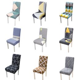 Hotel Chair Covers Cartoon Print Pattern Chairs Cover Connected Elastic Stool Cushion Four Seasons GM wmq1140