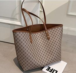 HBP 2 Pcs/set Designer High Capacity Tote Handbag for Women 2021 Trends Designer Striped Shopper Shoulder Shopping Bag