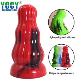 NXY Dildos Anal Toys Adult Products Bulky Liquid Silicone Backyard Plug Male and Female Suction Cup Masturbation Appliance 0225