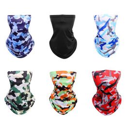 Cycling Camouflage Face Mask Women Sunscreen Refreshing Mask Men Lightweight Breathable Nylon Spandex Headband Scarf Y1020