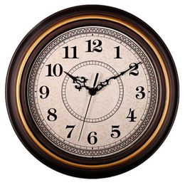 Wall Clocks CNIM 12-Inch Silent Non-Ticking Round Clocks, Decorative Vintage Style,Home Kitchen/Living Room/Bedroom(G