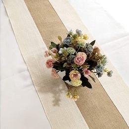 Colour Matching Yellow Linen Table Runners Wedding Dining Decoration Tablecloth Christmas Accessories Cloth Cover