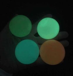 Party Favor Ceiling Sticky Wall Ball Luminous Glow In The Dark Squishy Anti Balls Stretchable Soft Adult Toys Gift