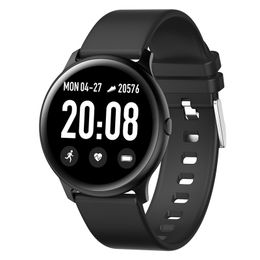 High quality KW19 Smart Watch thin Body Ladies Men Blood Pressure Heart Rate Monitoring Round Waterproof Multi-Sport Smartwatch