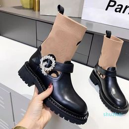 designer Luxury 2021 Outdoor sexy women's boots fashion socks shoes pointy breathable elastic boots35-40