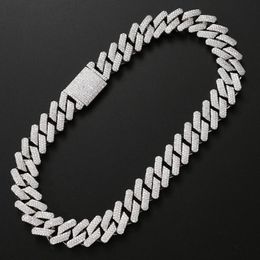 Chains 20MM Bling Iced Out Cuban Link Chain Hip Hop Jewelry Choker Gold Silver Color Cubic Zirconia For Mens Rapper Necklaces Gifts