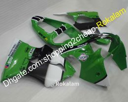 -Kit di carenatura per Kawasaki 2000 01 2002 ZX 6R ZX-6R ZX6R Moto Kit aftermarket Green Bianco Black Fairings Parts (stampaggio a iniezione)