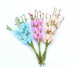 50pcs/lot Small PE Foam Artificial Flower For Wedding Party Decoration Bouquet DIY Birthday Gifts Wreath Supplies Fake Floral Decorative