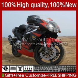 OEM Flat red blk Body For Aprilia RS-250 RS RSV 250 RS250 RR 1995-1997 Bodywork 24No.168 RSV250R RSV-250 RS250R 95 96 97 RSV250RR RS250RR RSV250 1995 1996 1997 Fairing