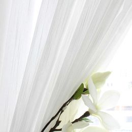 White Sheer Curtains Home Decor Embroidered Tulle Fabric Nordic Style Black Leaves Kitchen Curtain 210712